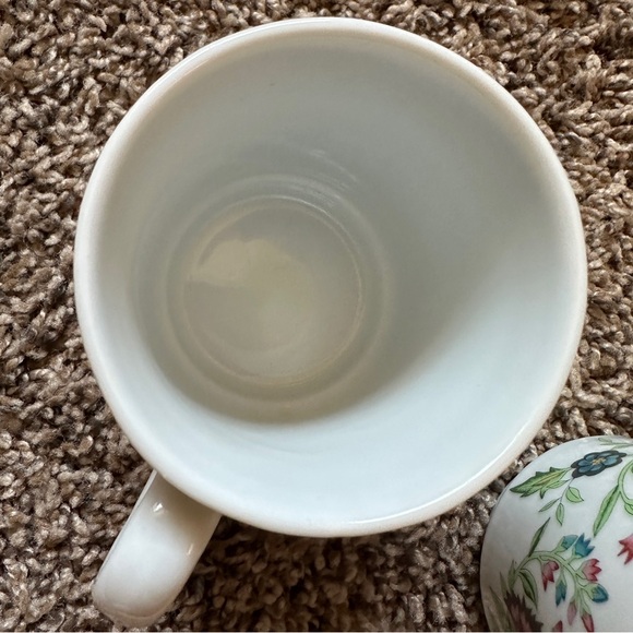 Retro Stacking Flower Coffee Mugs, Floral Teacups Set of 2 - Picture 5 of 9